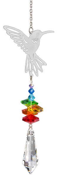WOODSTOCK CHIMES - Crystal Fantasy Hummingbird Hanging Suncatcher (WOODCFHU) 028375214518