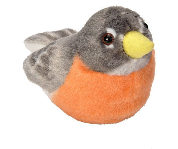 WILD REPUBLIC - Robin Plush Bird Toy with Sound WR18222 092389182224