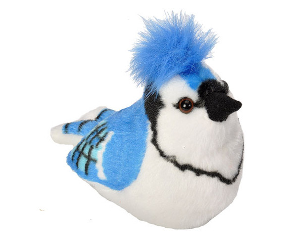 WILD REPUBLIC - Blue Jay Plush Bird Toy with Sound WR18225 092389182255