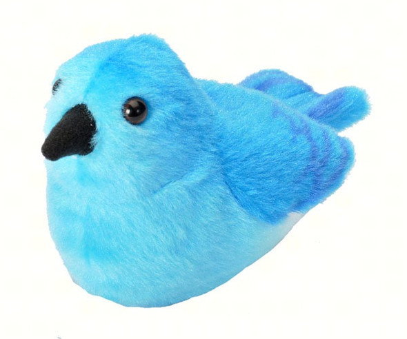 WILD REPUBLIC - Mountain Bluebird Plush Bird Toy with Sound WR18234 092389793918