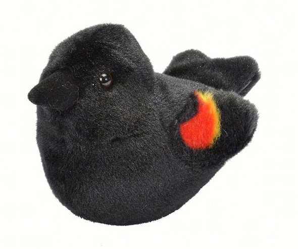 WILD REPUBLIC - Red Winged Blackbird Plush Bird Toy with Sound WR19504 092389195040