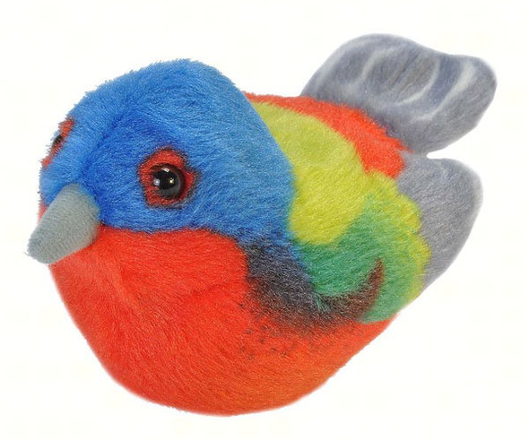 WILD REPUBLIC - Painted Bunting Plush Bird Toy with Sound WR19506 092389195064