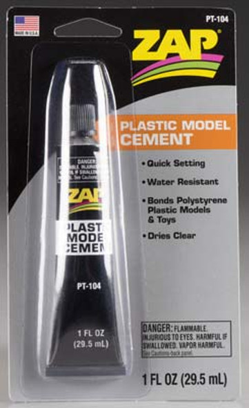 PT104 Zap Model Cement 1oz Adhesive (PT104) 087093009295