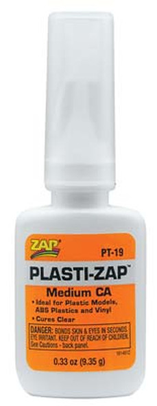 PT19 Plastic Zap CA 1/3 oz Adhesive (PT19) 087093004665