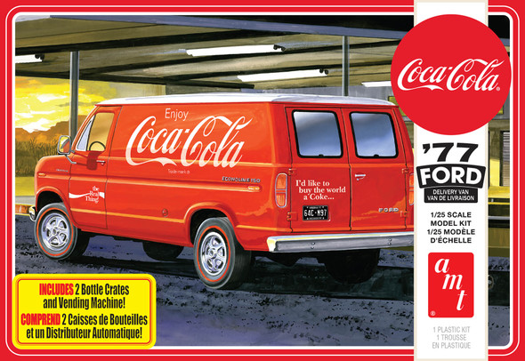 OakridgeStores.com | AMT - 1/25 77 Ford Van with Coke Machine - Plastic Model Car Kit (1173M) 849398039922