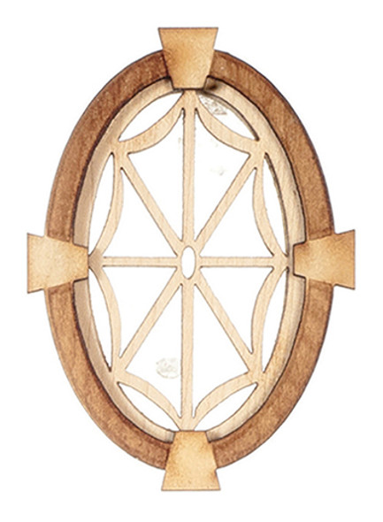 OakridgeStores.com | ALESSIO - Oval Window, Spider Keystone Trim - Dollhouse Miniature (2131SP)