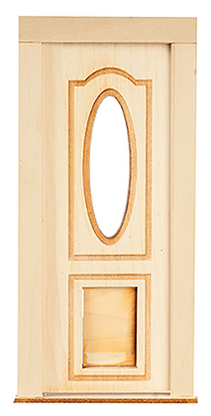 OakridgeStores.com | ALESSIO - Oval Cutout Door with Pet Door - Dollhouse Miniature (2313PET)