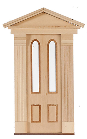 OakridgeStores.com | ALESSIO - 2 Glass Cutouts Federal Door - Dollhouse Miniature (2314FD)