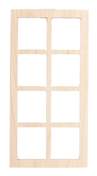 OakridgeStores.com | ALESSIO - 4 Over 4 Single Window No Trim - Dollhouse Miniature (439)