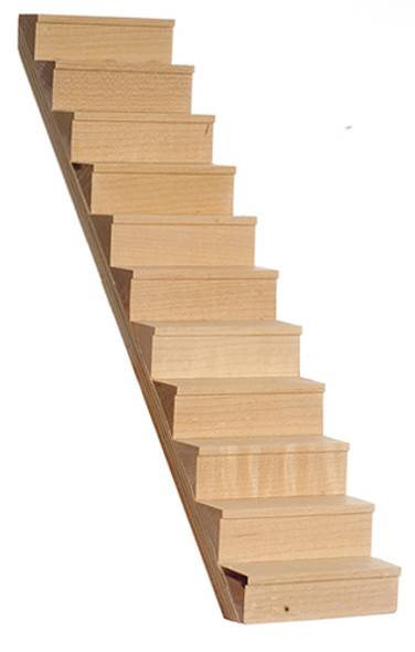 OakridgeStores.com | ALESSIO - Staircase with Treads, 10 Inches - Dollhouse Miniature (89)