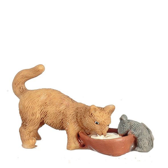 OakridgeStores.com | AZTEC - Cat, Mouse, Milk - Dollhouse Miniature (B0028)