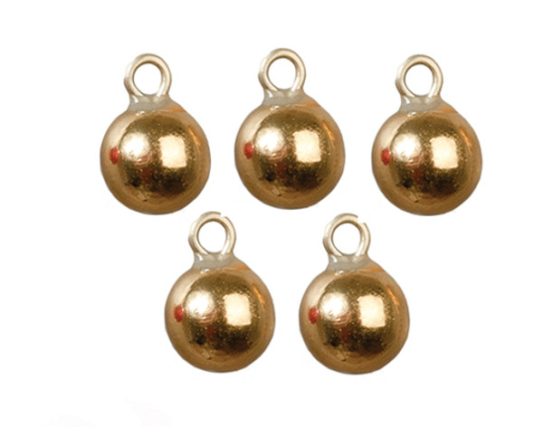 OakridgeStores.com | AZTEC - Gold Christmas Ornaments 5 Piece Set - Dollhouse Miniature (B0224)