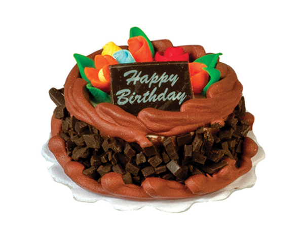 OakridgeStores.com | AZTEC - Chocolate Cake - Dollhouse Miniature (B0244)