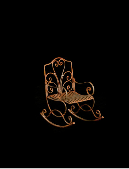 OakridgeStores.com | AZTEC - Rocking Chair Rust - Dollhouse Miniature (EIWF599)