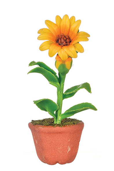 OakridgeStores.com | AZTEC - Sunflower In Pot - Dollhouse Miniature (G7493)