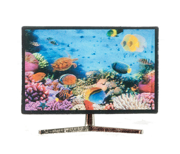 OakridgeStores.com | AZTEC - Smart TV With 3D Image of Fish - Dollhouse Miniature (G7523)