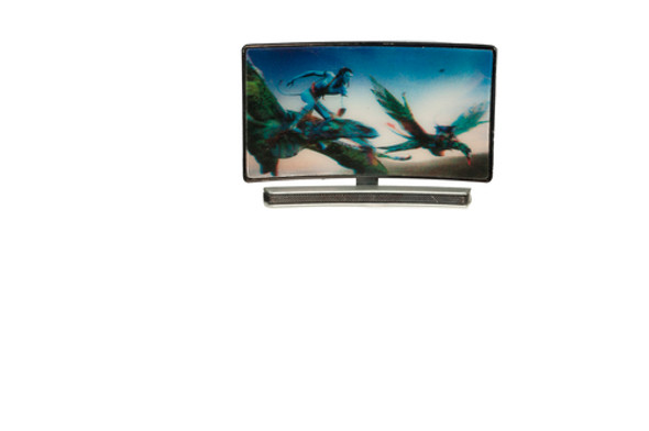 OakridgeStores.com | AZTEC - Curved Television with 3D Image - Dollhouse Miniature (G7526)