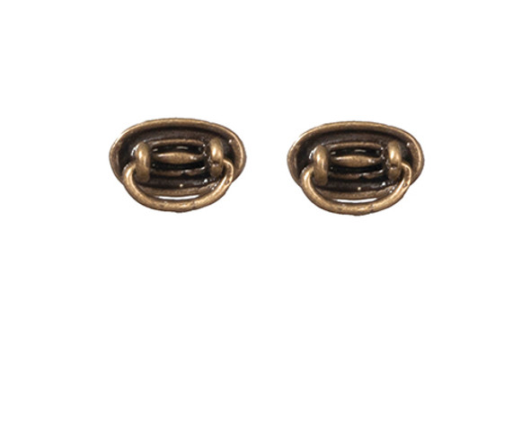 OakridgeStores.com | AZTEC - Drawer Pulls Antique Brass 2 - Dollhouse Miniature (S1504)