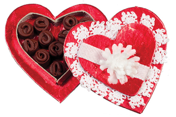 OakridgeStores.com | AZTEC - Heart Shape Candy Box Candy - Dollhouse Miniature (SH0031)