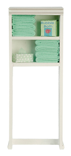 OakridgeStores.com | AZTEC - Over Toilet Bath Cabinet Green - Dollhouse Miniature (SH0059)