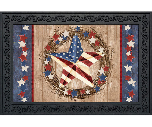 OakridgeStores.com | Briarwood Lane - Americana Barnstar Doormat (BLD00777) 840011601090