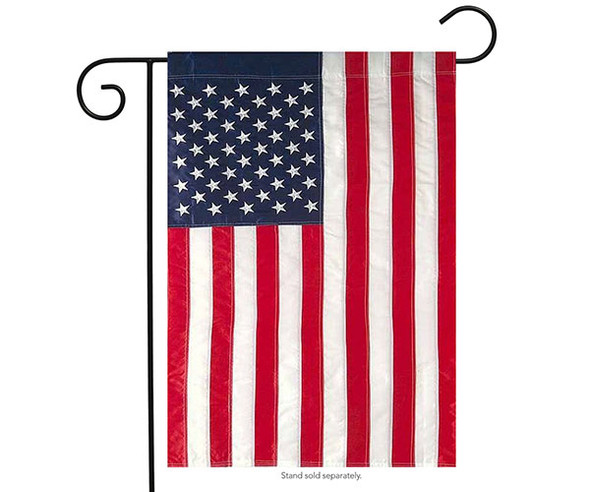 OakridgeStores.com | Briarwood Lane - Embroidered American Flag Garden Flag (BLG00018) 818138024153