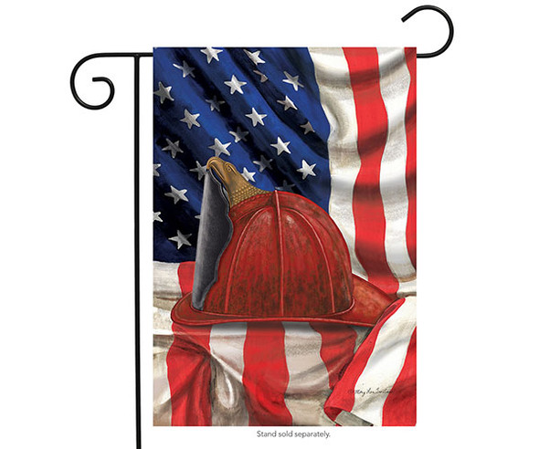 OakridgeStores.com | Briarwood Lane - Fireman Helmet Garden Flag (BLG00543) 818138020520