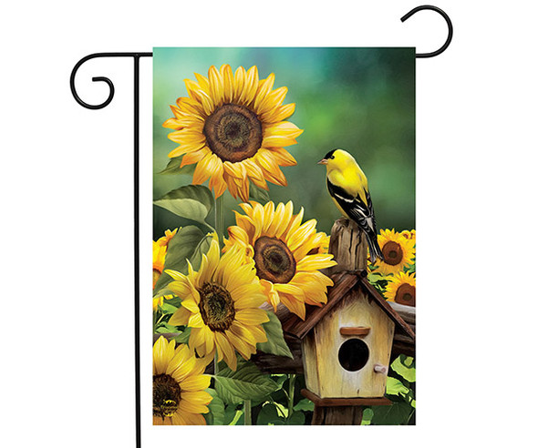 OakridgeStores.com | Briarwood Lane - Goldfinch & Sunflowers Garden Flag (BLG00765) 840011600437