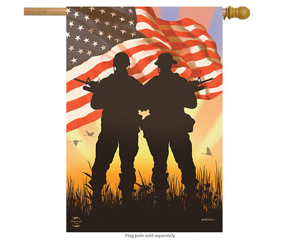 OakridgeStores.com | Briarwood Lane - American Heroes House Flag (BLH00600) 818138024764