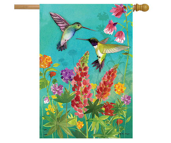 OakridgeStores.com | Briarwood Lane - Hummingbird Greeting House Flag (BLH00809) 840011600529