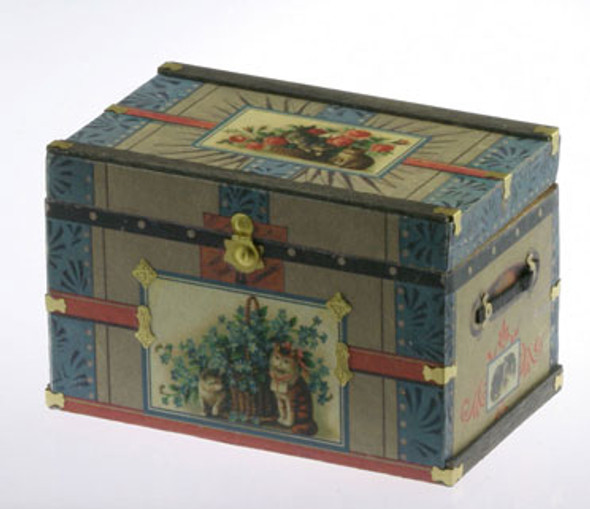 OakridgeStores.com | CATS PAW - CATS PAW Lithograph Wooden Trunk Kit, Victorian Cat - Dollhouse Miniature (CPT101)