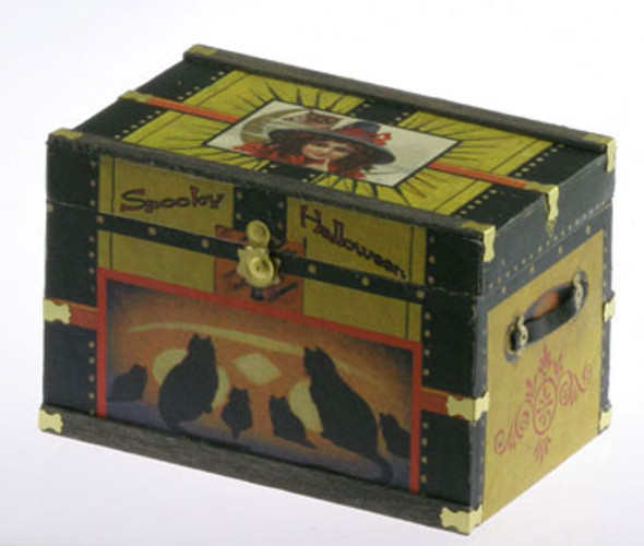 OakridgeStores.com | CATS PAW - CATS PAW Lithograph Wooden Trunk Kit, Halloween - Dollhouse Miniature (CPT105)