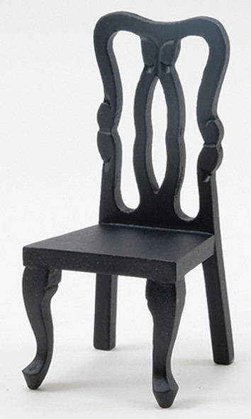 OakridgeStores.com | CLASSICS DOLLHOUSE - Side Chair, Black - Dollhouse Miniature (10109)