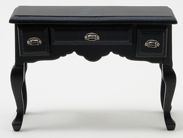 OakridgeStores.com | CLASSICS DOLLHOUSE - Desk, Black With Pewter Hardware - Dollhouse Miniature (10232)