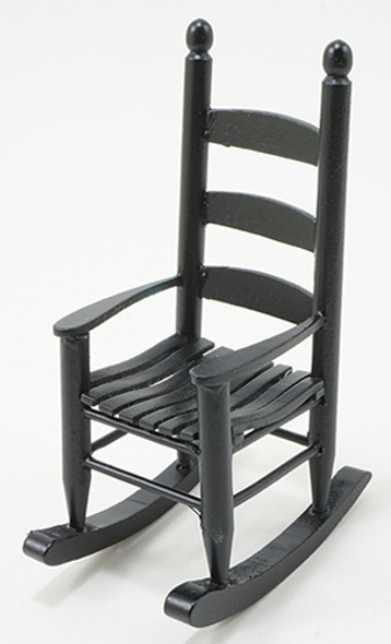 OakridgeStores.com | CLASSICS DOLLHOUSE - Rocking Chair, Black - Dollhouse Miniature (10903)