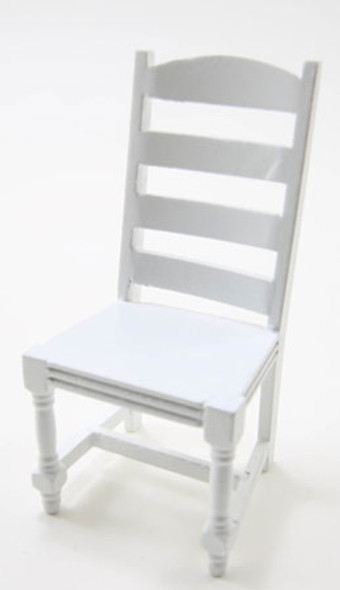 OakridgeStores.com | CLASSICS DOLLHOUSE - Ladder Back Side Chair, White - Dollhouse Miniature (10998)