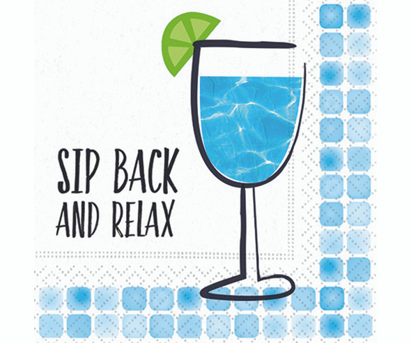 OakridgeStores.com | Design Design - Sip Back Relax Cocktail Napkin (DESIGN62409470) 732296402205