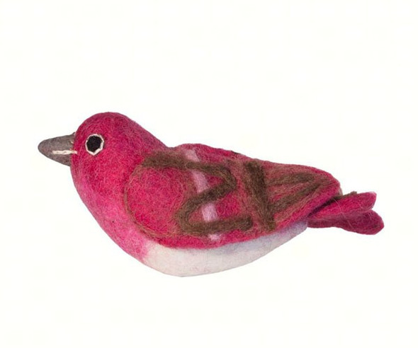OakridgeStores.com | DZI Handmade Designs - Purple Finch Woolie Ornament (DZI483037) 845964014836