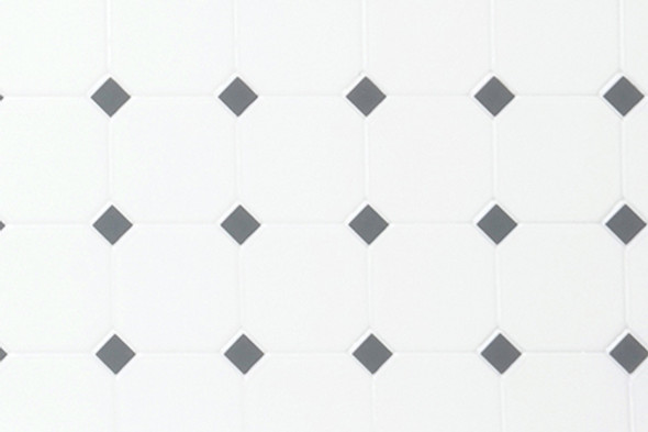 OakridgeStores.com | FAMOUS FLOORING - Tile: Diamond, Charcoal Grey, 11 X 15 -1/2 - Dollhouse Miniature (60642)