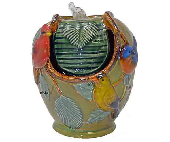 OakridgeStores.com | Gift Essentials - Songbird Trio Tabletop Ceramic Fountain (GE800) 645194080492