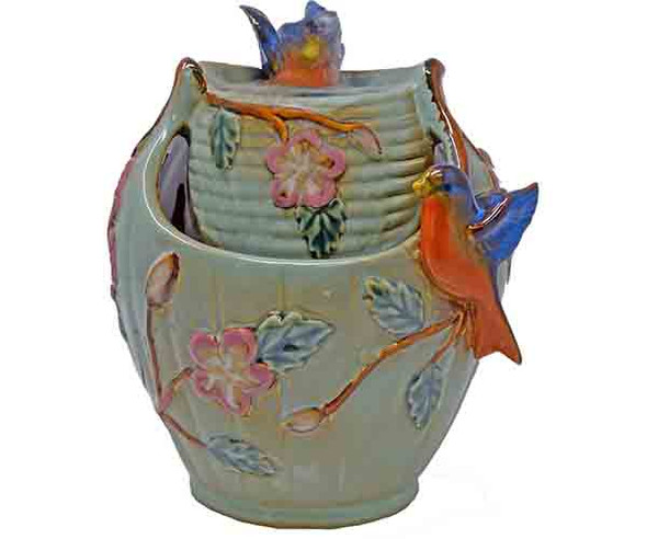 OakridgeStores.com | Gift Essentials - Bluebird Tabletop Ceramic Fountain (GE802) 645194080515