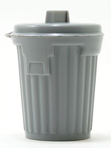 OakridgeStores.com | INTERNATIONAL MINIATURES - Gray Trash Can - Lid Opens - Dollhouse Miniature (65631)