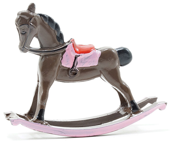 OakridgeStores.com | INTERNATIONAL MINIATURES - Rocking Horse, Brown - Dollhouse Miniature (65684)