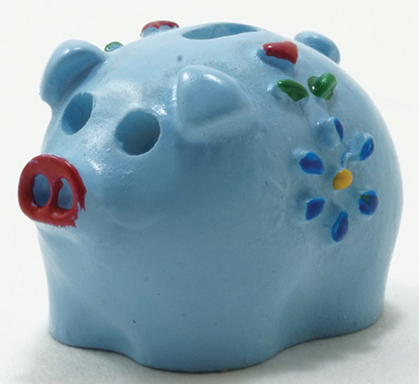 OakridgeStores.com | INTERNATIONAL MINIATURES - Piggy Bank, Blue - Dollhouse Miniature (65956)