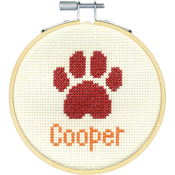 OakridgeStores.com | Dimensions - Paw Print (14 Count) Dimensions Mini Counted Cross Stitch Kit 4" (72-75234) 088677752347