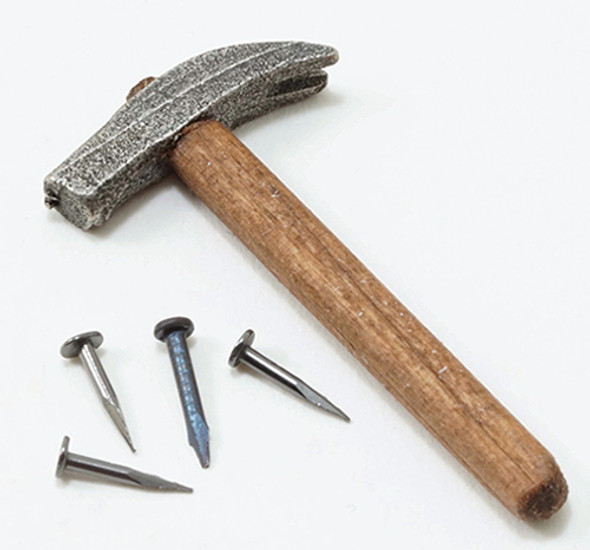 OakridgeStores.com | Sir Thomas Thumb - Hammer and Iron Nails - Dollhouse Miniature (773)