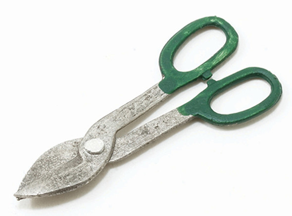 OakridgeStores.com | Sir Thomas Thumb - Tin Shears, Green Handle - Dollhouse Miniature (810G)