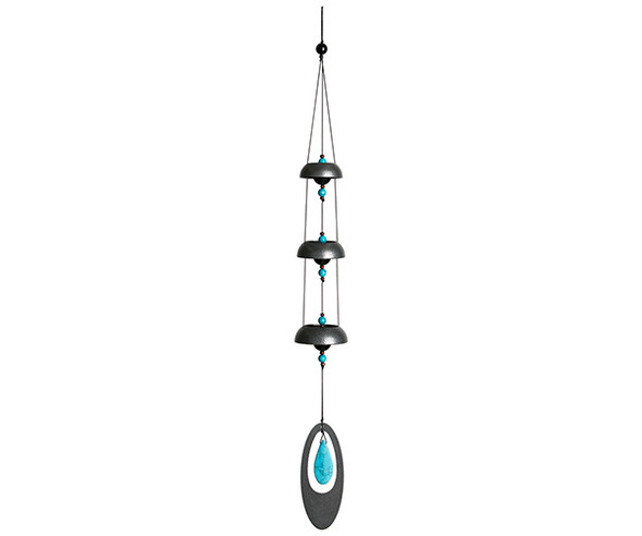 OakridgeStores.com | Woodstock Chimes - Temple Bells - Turquoise (WOODTB3TQ) 028375311712