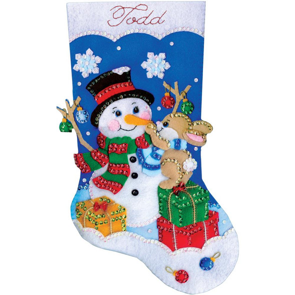 OakridgeStores.com | Design Works - Busy Bunny Design Works Felt Stocking Applique Kit 18" Long (DW5259) 021465052595