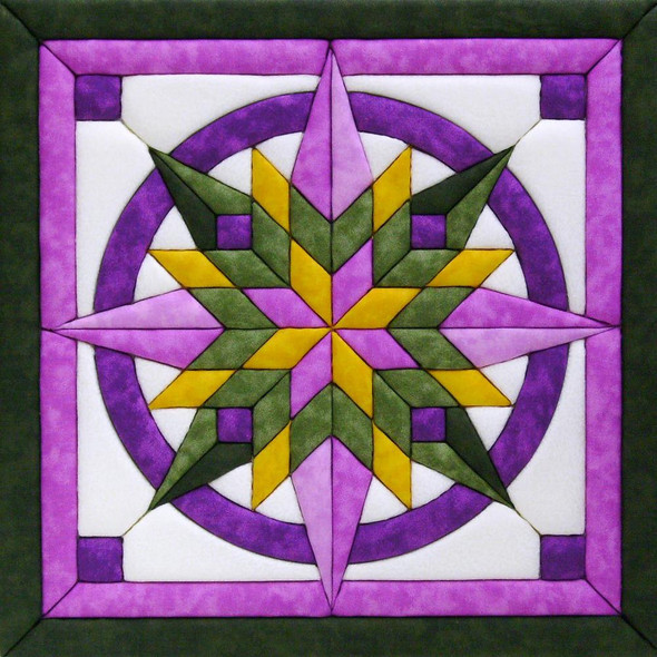 OakridgeStores.com | Quilt Magic - Evening Star Quilt-Magic No Sew Wall Hanging Kit (QM226) 724180002264